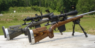 Pair of custom rifles