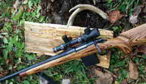 Picture of Hunting Rifle with custom action and custom laminate stock.